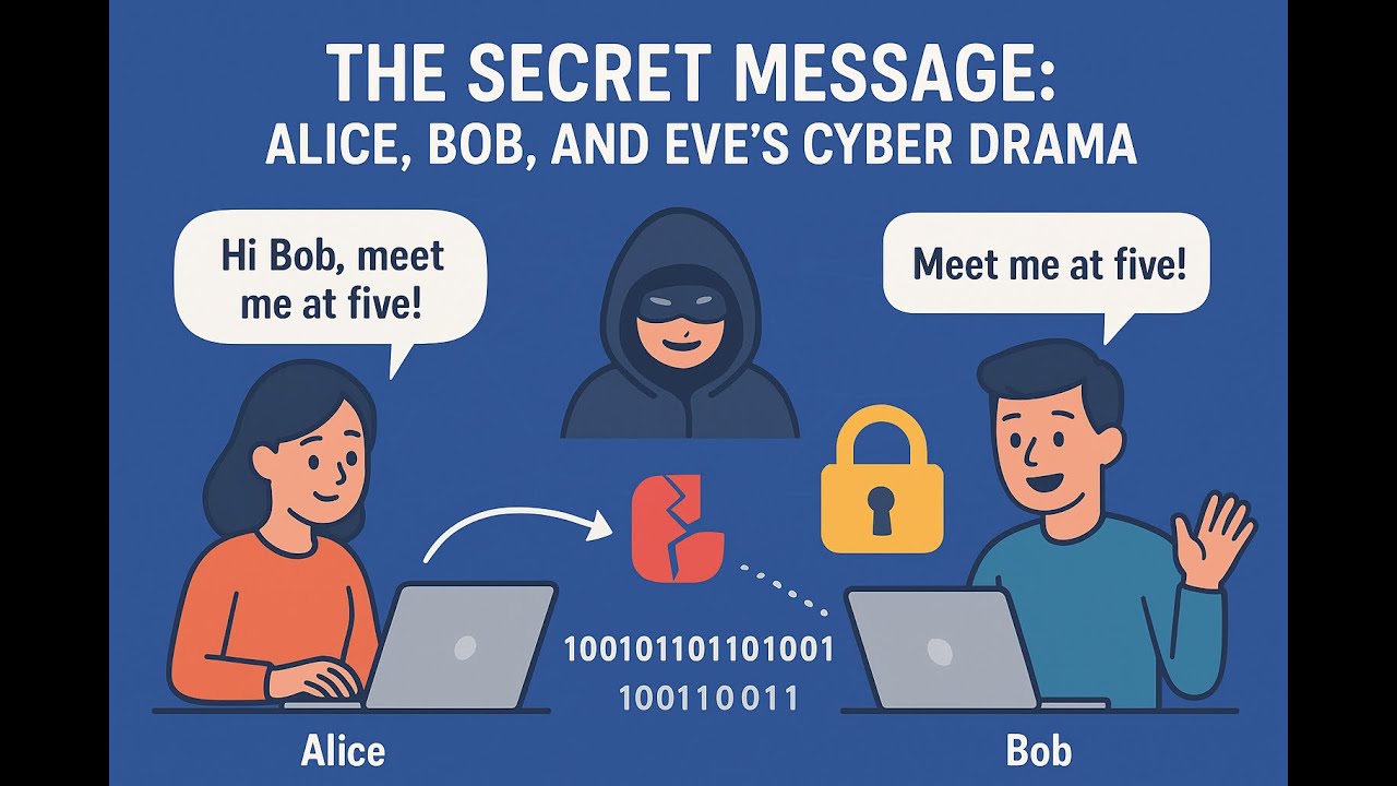 Encryption Explained in 1 Minute | Alice, Bob, and Eve’s Cyber Story |