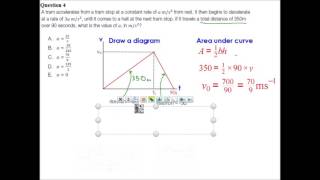 Kinematics SAC and EXAM questions worked solutions