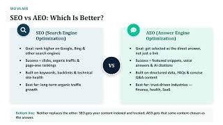 SEO vs AEO Explained Key Differences, Benefits & Which Strategy Wins in 2026