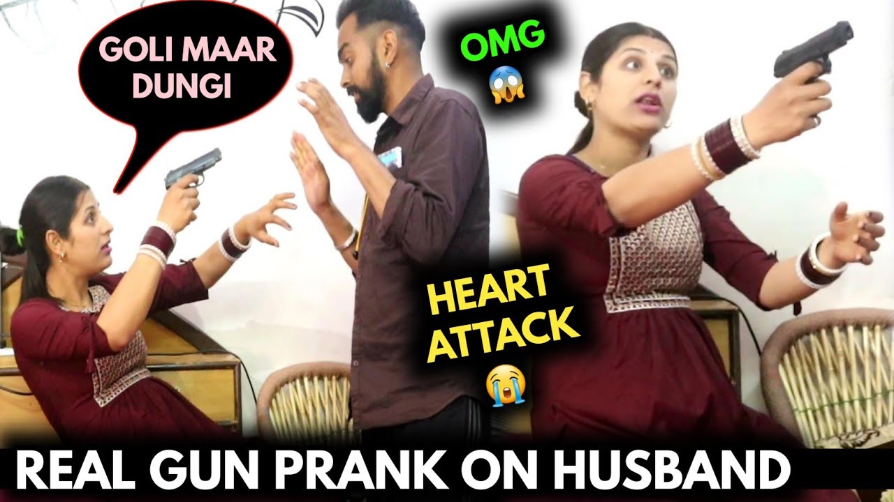 Real Gun Prank On Husband 😱 | Abi Goli Maar Dungi🤬 | prank gone wrong | Chetnamit_2
