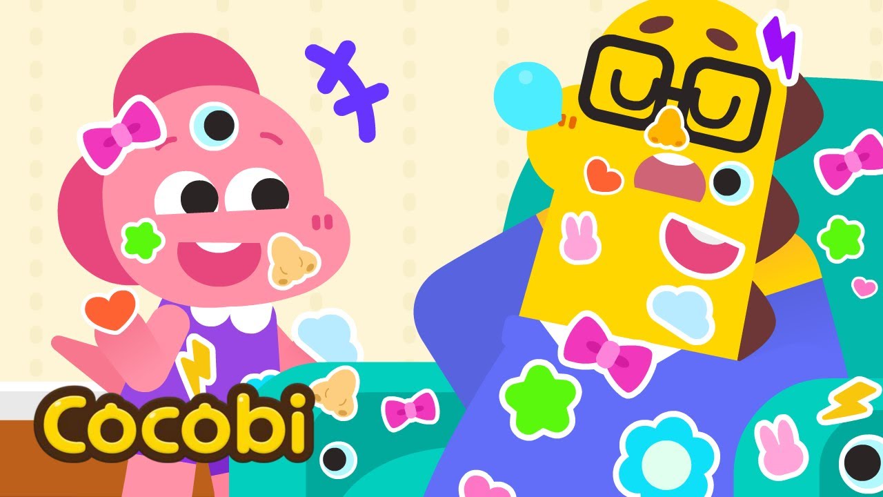 Let’s Put Stickers on Daddy’s Sleeping Face!😁 Songs for Kids | Cocobi