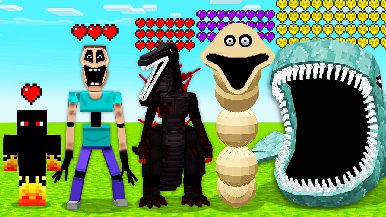 Quanta VIDA tem OS MONSTROS FAMOSOS no Minecraft