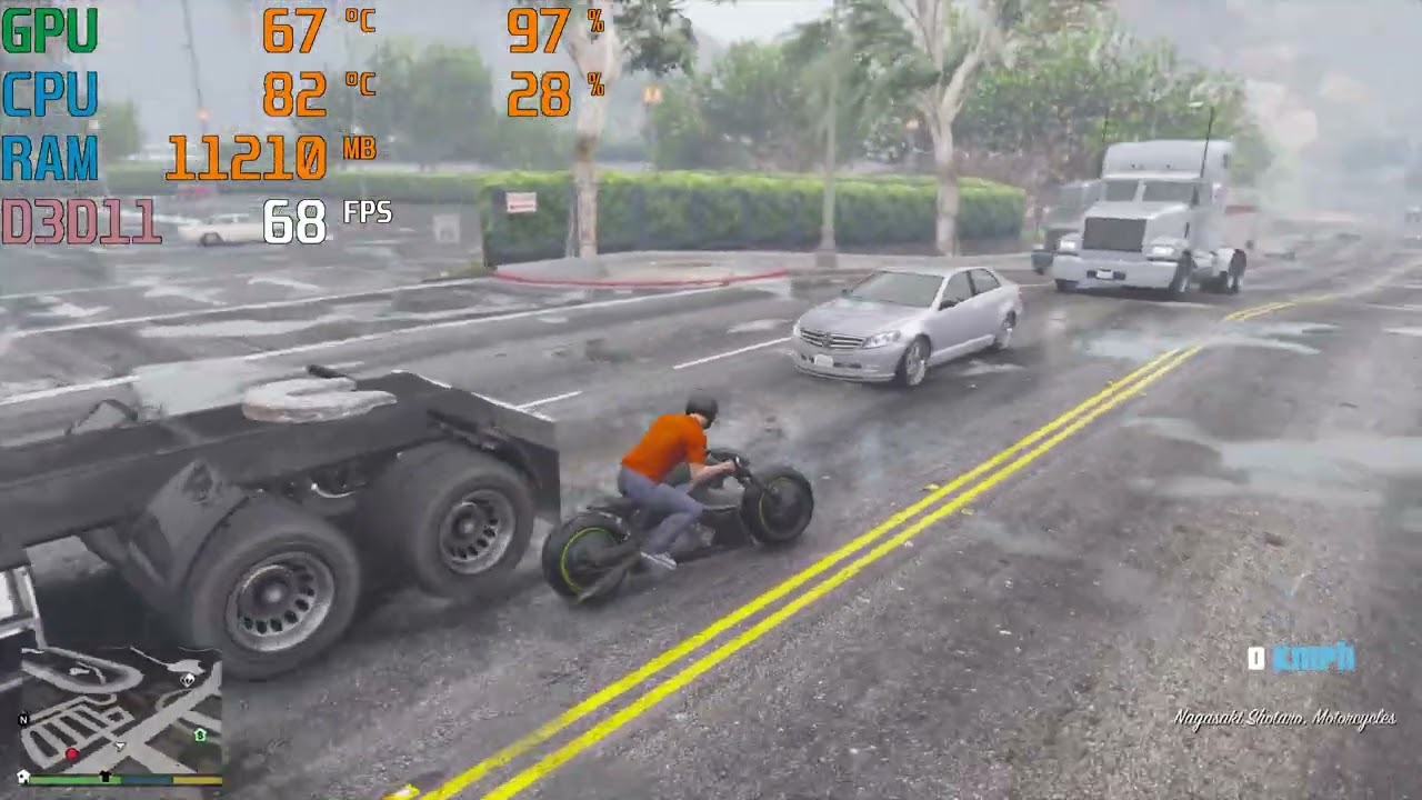 Grand Theft Auto V test visual v and awesomekills graphics specs in description