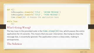 How to Fix Tkinter Messagebox Stuck in a Loop?