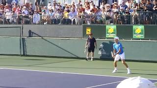 Novak djokovic court level practice - indian wells 2015