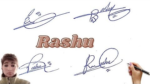 Rashu name signature in English style#name signature with arooj