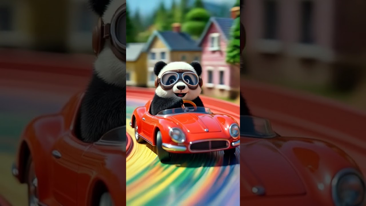 Micro Panda Racing a Toy Sports Car 🐼🏎️ (Smol Speed!)