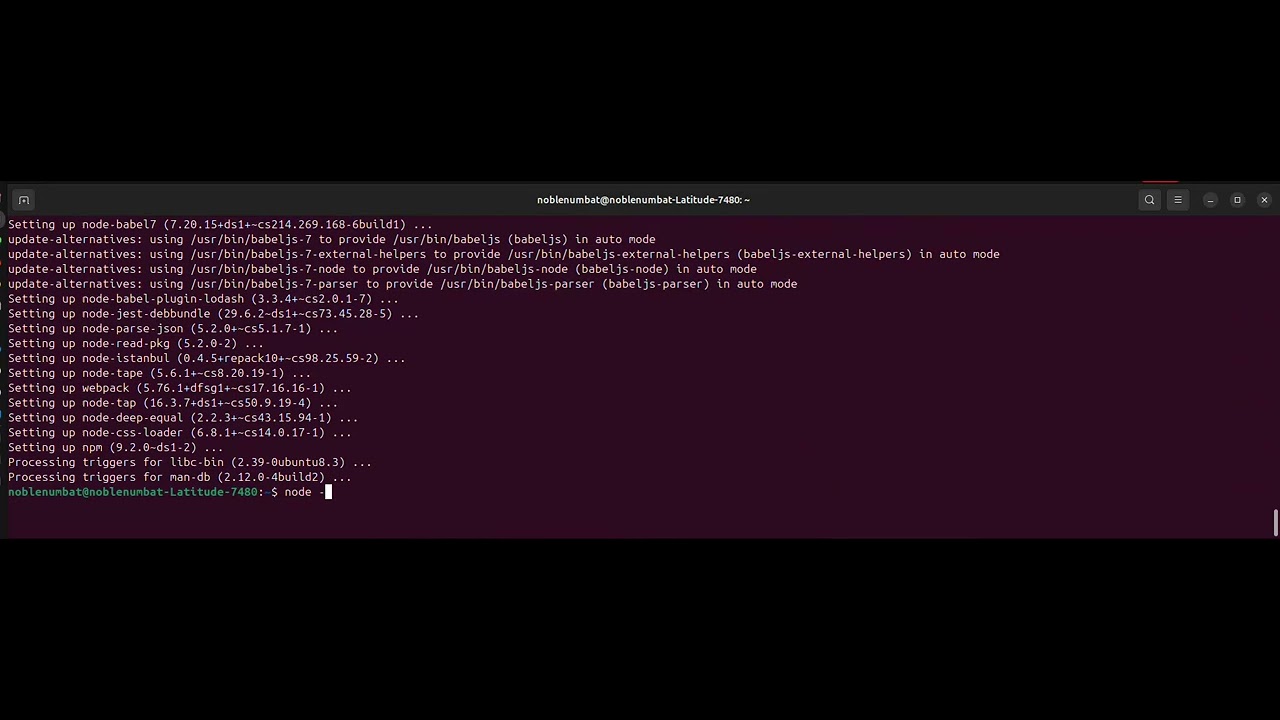 07/11/24_Installing node js on Ubuntu using terminal - YouTube