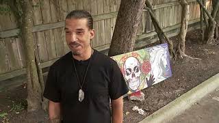 Homeless Air Force veteran and street artist receives national attention