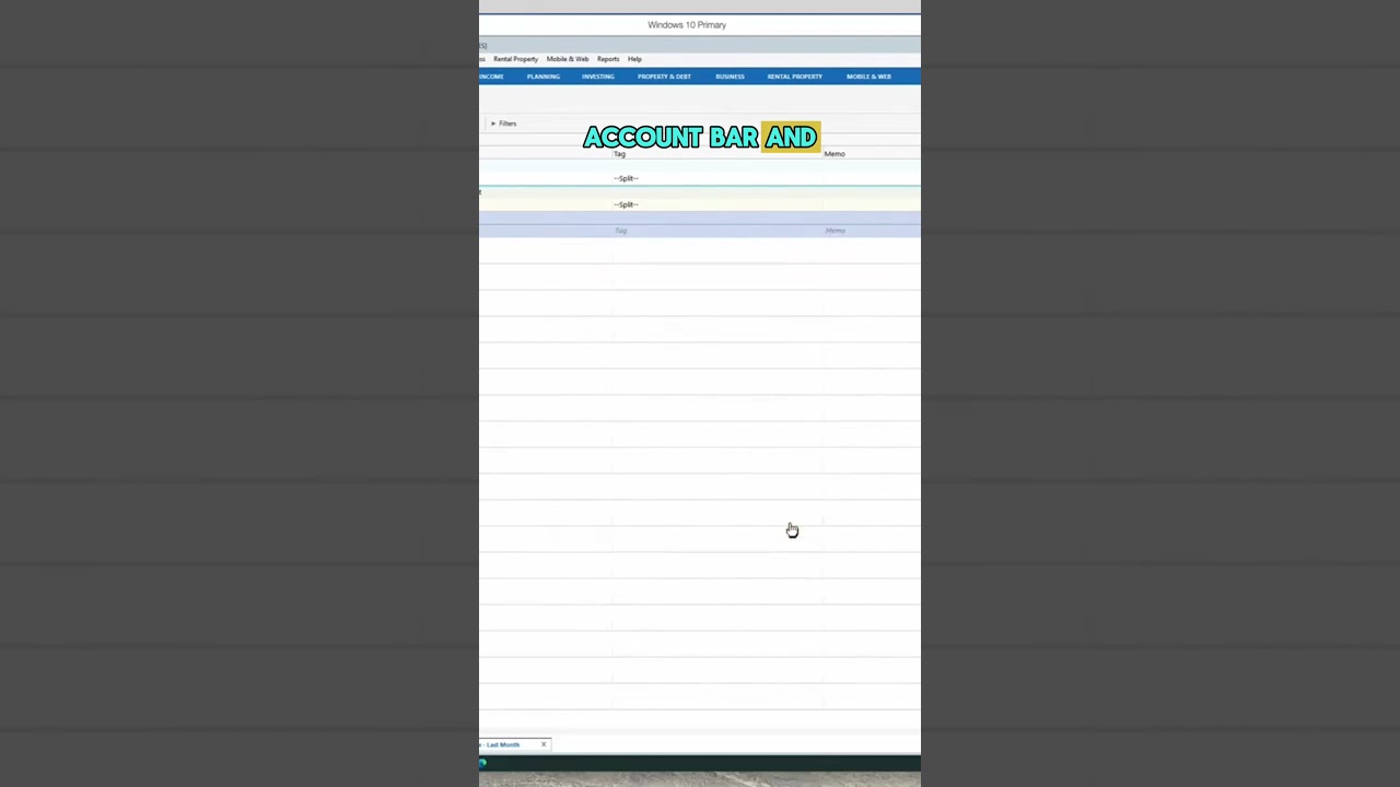 How do you hide journal entries in quicken? 