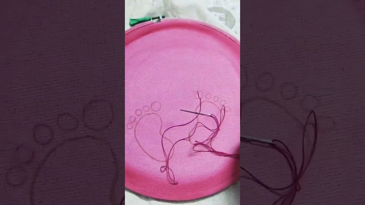 Foot embroidery hoop order for baby naming ceremony gift