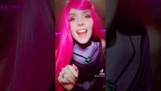 starfire Cosplay  teen  Titans tiktok Cosplayer Egirl Cosplay Anime Makeup