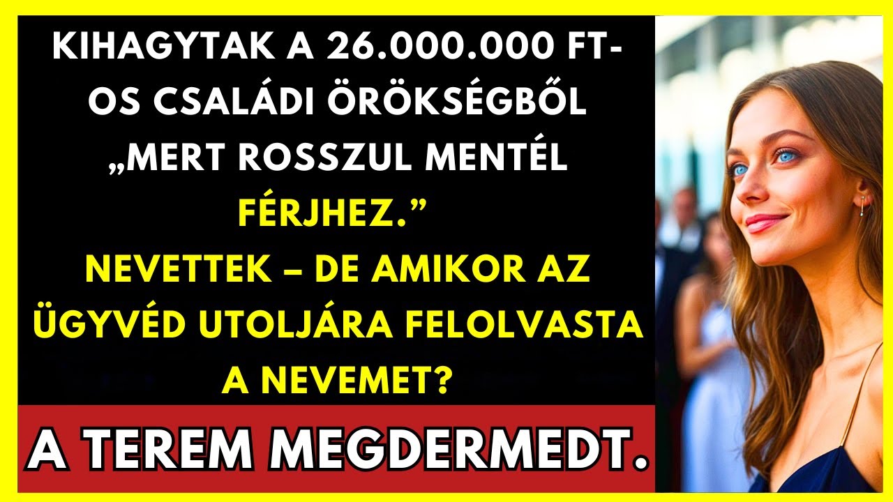 Kizártak A 26.000.000 Ft Örökségből „Mert Rosszul Mentem Férjhez” Amíg Nevemet Utoljára Nem Olvasták