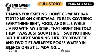 Information THANKS FOR EXISTING. DON'T COME MY DAD TEXTED ME ON CHRISTMAS. I'D BEEN COVERING EVERYTHING RENT... News