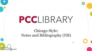 Chicago (NB) Citation Workshop
