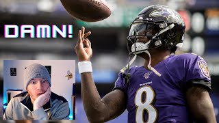 Viking's Fan Reacts to Lamar Jackson Baltimore Ravens Highlights