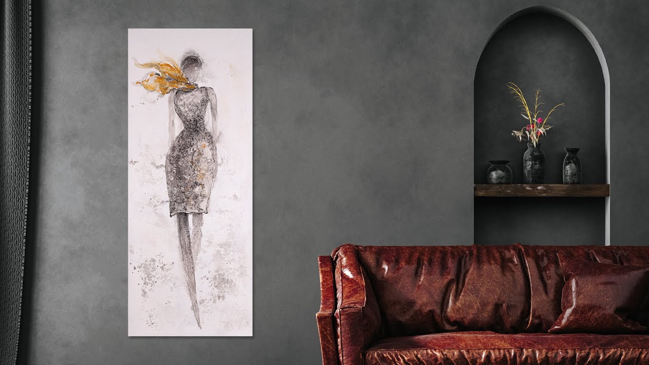 Introducing Stunning HandPainted Abstract Oil Canvas Wall Art of a