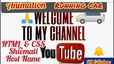 How to create Animation Car or Running Car using HTML and CSS