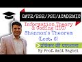 SHANNON'S THEOREM | INFORMATION THEORY AND CODING | ITC Lect. 6 | Prof. Amit Baghel