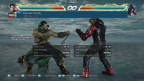 Feng movelist with frame data display season 4 (opponent all block)