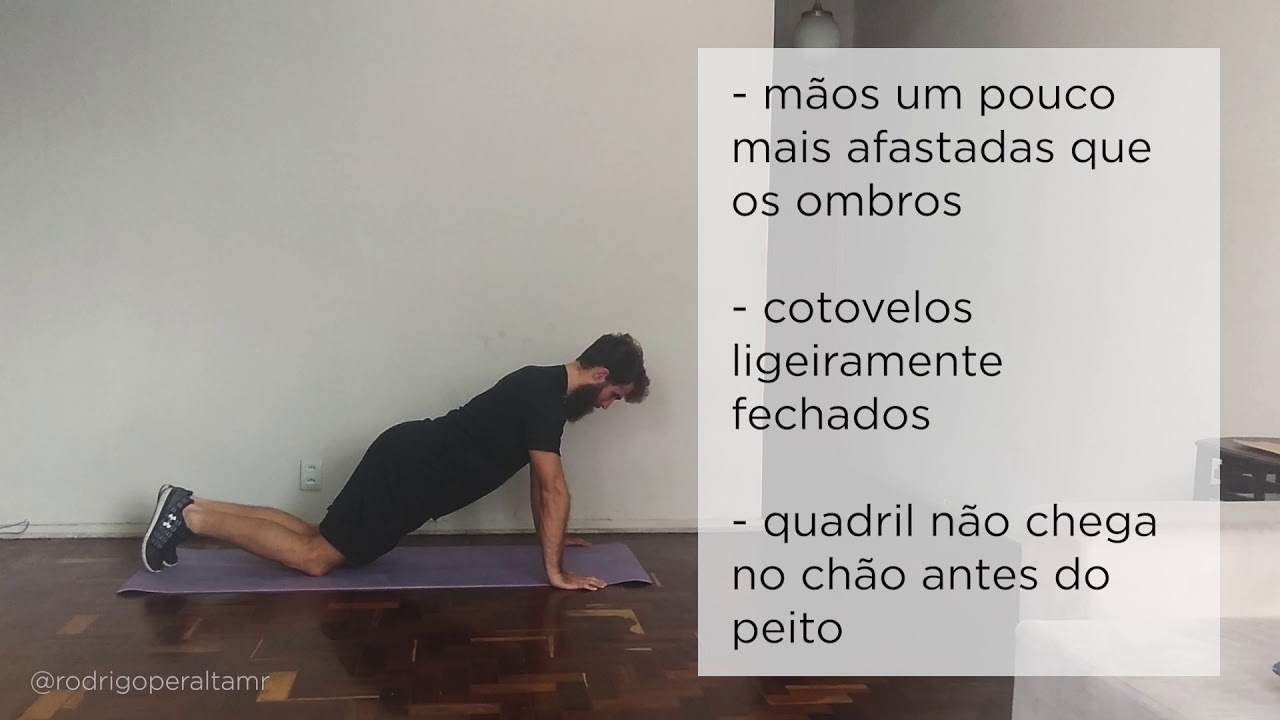 FLEXÃO DE BRAÇO (JOELHOS APOIADOS) - YouTube