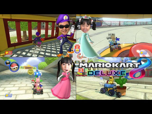 けんちゃんとまりちゃん Mario Kart 8] Team Marie and Dad battle! Who will get the most
