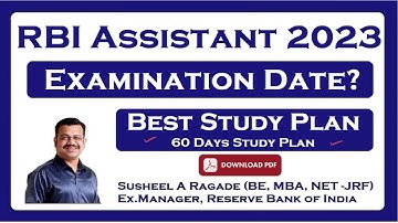 RBI Assistant 2023 Best 60 Days Study Plan!