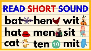 LEARN TO READ \/ SHORT SOUND READING \/ COMPILATION OF SHORT SOUND WORDS \/ PHONICS \/ ALPHABETS \/