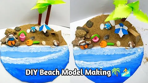 DIY beach model make at home | Kids project