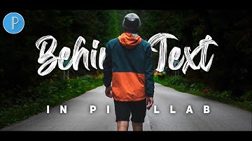 Text behind object | How to place text behind object | PixelLab editing🔥👌
