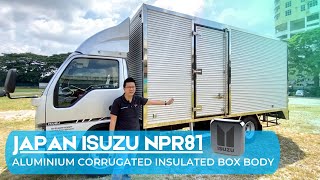 JAPAN ISUZU NPR81 COLD TRUCK || ALUMINIUM CORRUGATED INSULATED BOX BODY || 4,778cc 118kw 4HL1 ENGINE