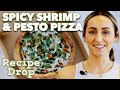 Noknead pizza with spicy shrimp  pesto  recipe drop  food52