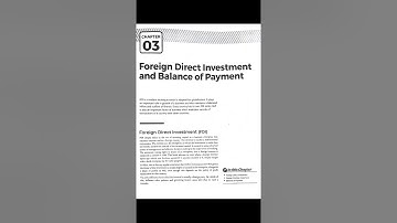 foreign direct investment and balance of payment- UGC NTA NET