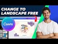 How to landscape in canva for free  stepbystep tutorial