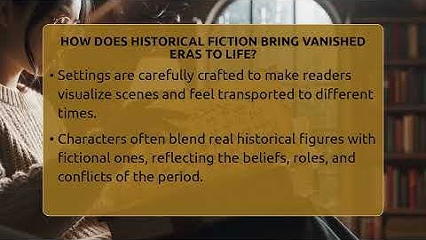 How Does Historical Fiction Bring Vanished Eras To Life? - The Prose Path