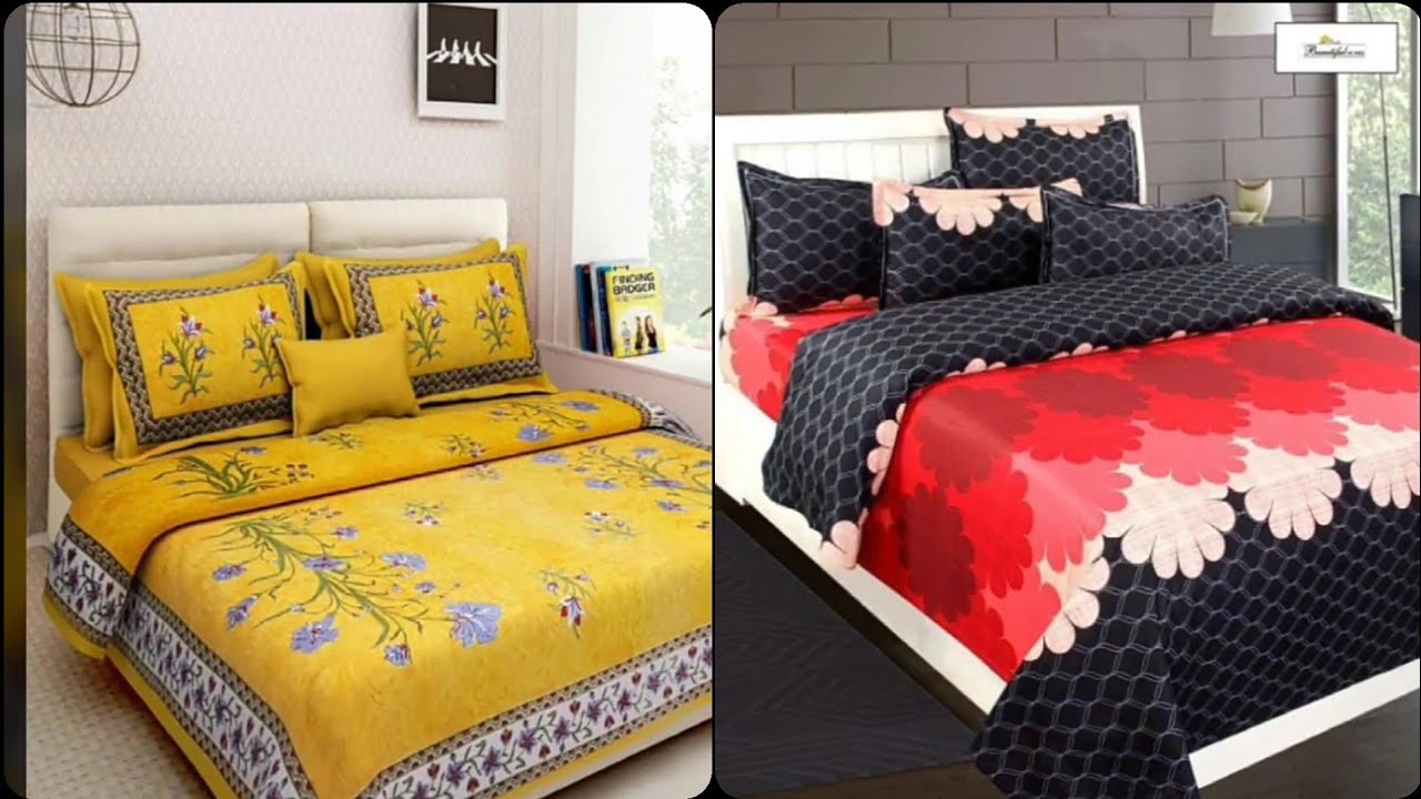 Cotton Bed Sheets Design With Spring Comforter Covers Collection