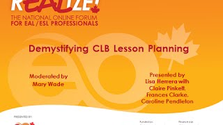 Famous REALIZE 2015 Forum - Demystifying CLB Lesson Planning Profile