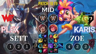 WE Plex Sett vs GEN Karis Zoe Mid - KR Patch 10.19