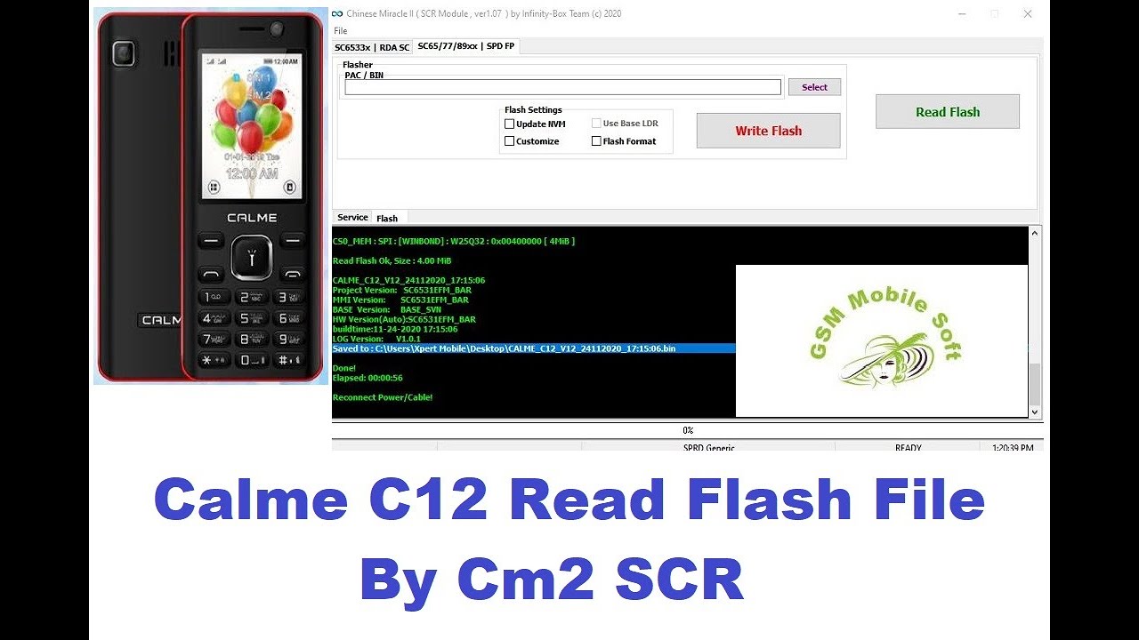 Calme C12 Read Flash File Cm2 - YouTube