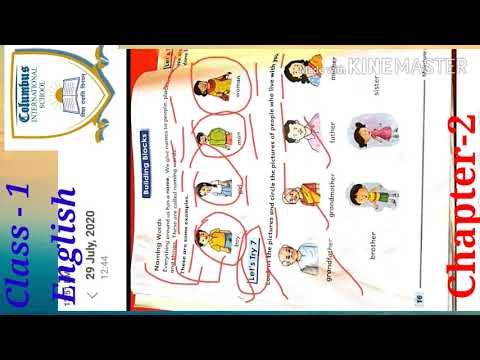 Class - 1 English course book chapter- 2 Naming words exercises - YouTube