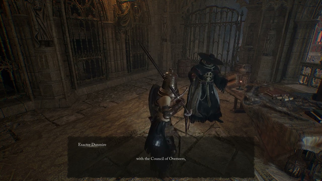 Lords of the Fallen - Skyrest Bridge giving items to Exacter Dunmire