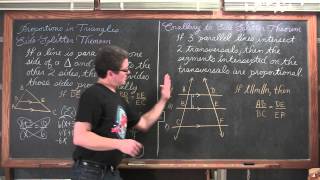 Side Splitter Theorem Proportions in Triangles