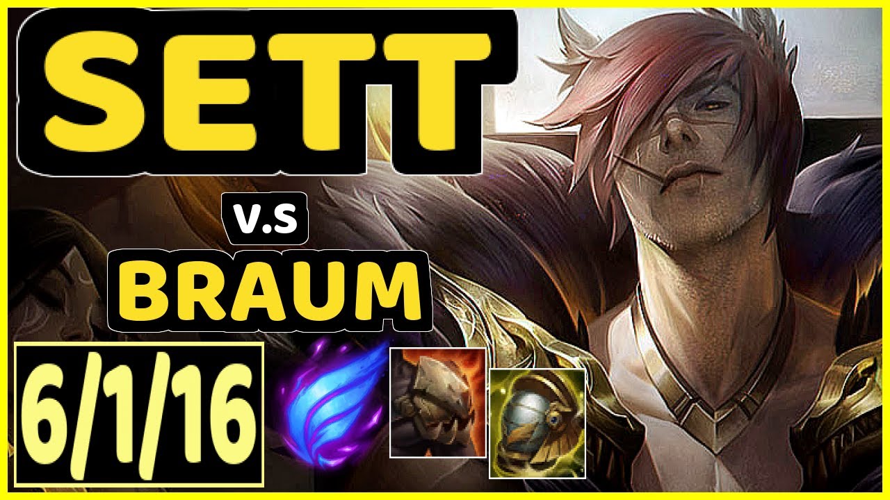 GUGER (SETT) vs BRAUM - 6/1/16 KDA BOTTOM SUPPORT CHALLENGER GAMEPLAY - KR