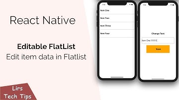 React Native: Edit item in Flatlist |  Editable FlatList
