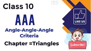 AAA Criteria (Angle-Angle-Angle) ,Triangle,  SSLC karnataka boards useful theorem,