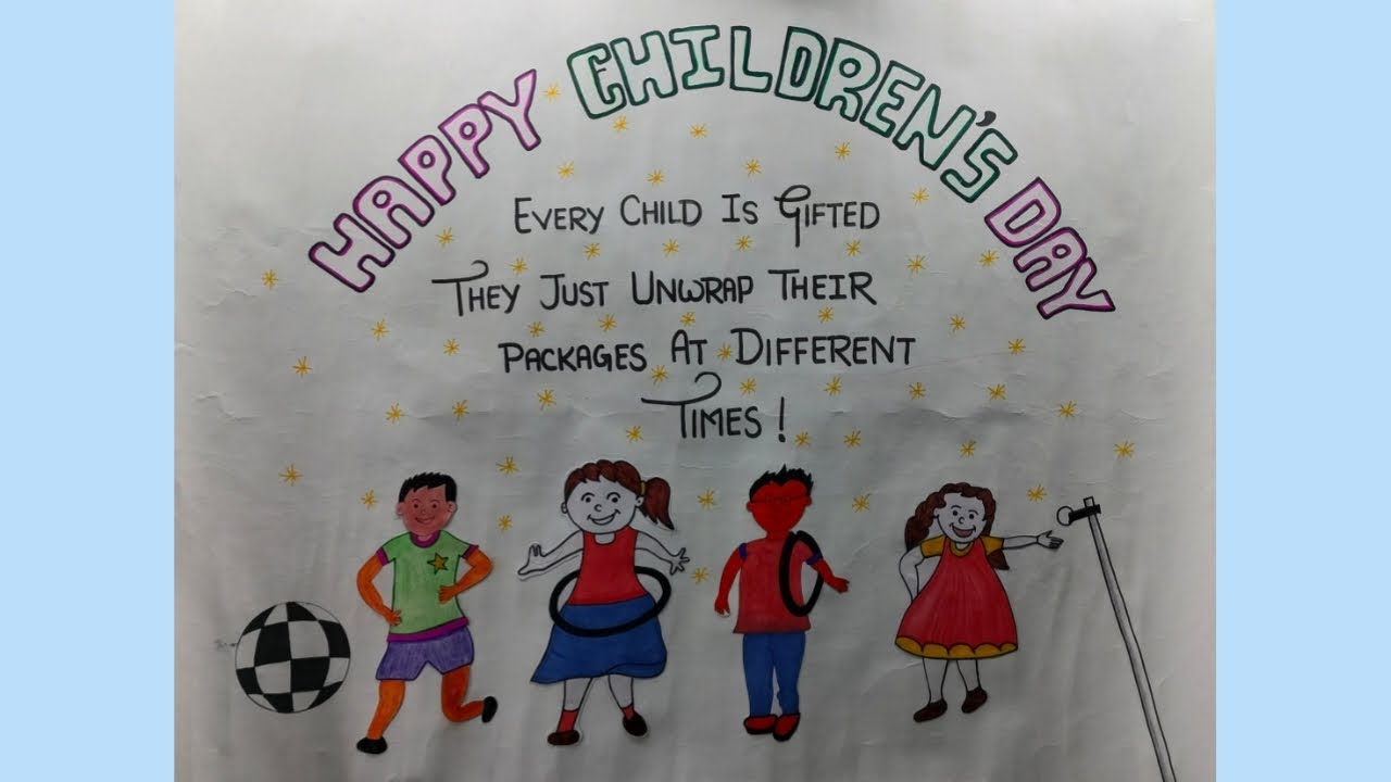 Children Day Chart for School | Children Day Chart | Children Day Chart Drawing