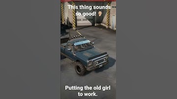 Snowrunner: hooking up the trailer, and headed to load it up.