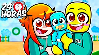 24 HORAS SIENDO PAPAS en SQUID GAME 3 en Roblox!