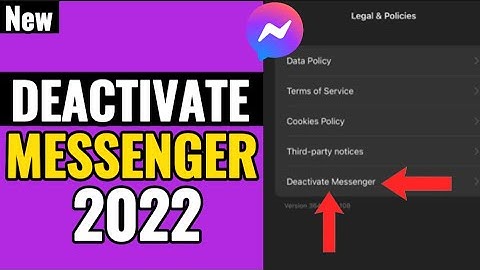 How to Deactivate Messenger Account 2022 (NEW)