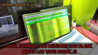 LED tv Gambar normal Lalu Bergaris dan Blank Lcd Inolux #How to fix